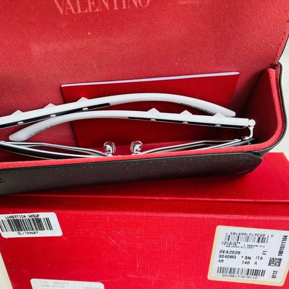 Valentino Grey and White With Lenses Sunglasses